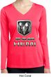 Ladies Dodge Shirt Ram Hemi Logo Dry Wicking Long Sleeve Tee T-Shirt