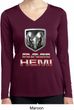 Ladies Dodge Shirt Ram Hemi Logo Dry Wicking Long Sleeve Tee T-Shirt