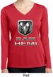 Ladies Dodge Shirt Ram Hemi Logo Dry Wicking Long Sleeve Tee T-Shirt