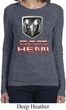 Ladies Dodge Shirt Ram Hemi Logo Long Sleeve Tee T-Shirt