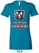 Ladies Dodge Shirt Ram Hemi Logo Longer Length Tee T-Shirt