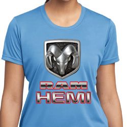 Ladies Dodge Shirt Ram Hemi Logo Moisture Wicking Tee T-Shirt Ladies Dodge Shirt Ram Hemi Logo Moisture Wicking Tee T-Shirt