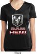 Ladies Dodge Shirt Ram Hemi Logo Moisture Wicking V-neck Tee T-Shirt