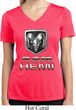 Ladies Dodge Shirt Ram Hemi Logo Moisture Wicking V-neck Tee T-Shirt