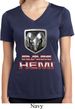 Ladies Dodge Shirt Ram Hemi Logo Moisture Wicking V-neck Tee T-Shirt