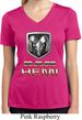 Ladies Dodge Shirt Ram Hemi Logo Moisture Wicking V-neck Tee T-Shirt