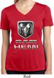 Ladies Dodge Shirt Ram Hemi Logo Moisture Wicking V-neck Tee T-Shirt