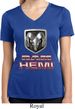 Ladies Dodge Shirt Ram Hemi Logo Moisture Wicking V-neck Tee T-Shirt