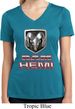 Ladies Dodge Shirt Ram Hemi Logo Moisture Wicking V-neck Tee T-Shirt