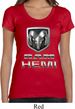 Ladies Dodge Shirt Ram Hemi Logo Scoop Neck Tee T-Shirt