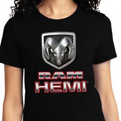 Ladies Dodge Shirt Ram Hemi Logo Tee T-Shirt Ladies Dodge Shirt Ram Hemi Logo Tee T-Shirt