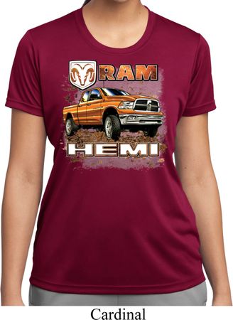Ladies Dodge Shirt Ram Hemi Trucks Moisture Wicking Tee T-Shirt