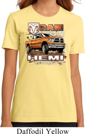Ladies Dodge Shirt Ram Hemi Trucks Organic Tee T-Shirt