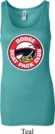 Ladies Dodge Tanktop Dodge Scat Pack Club Longer Length Tank Top