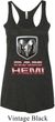 Ladies Dodge Tanktop Ram Hemi Logo Tri Blend Racerback Tank Top
