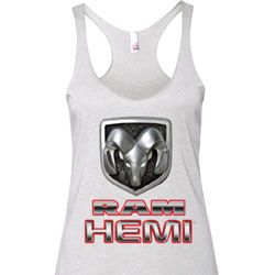 Ladies Dodge Tanktop Ram Hemi Logo Tri Blend Racerback Tank Top Ladies Dodge Tanktop Ram Hemi Logo Tri Blend Racerback Tank Top