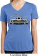Ladies Dodge Yellow Plymouth Roadrunner Moisture Wicking V-neck Shirt
