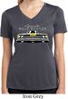 Ladies Dodge Yellow Plymouth Roadrunner Moisture Wicking V-neck Shirt