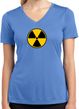 Ladies Fallout Shirt Radiation Symbol Moisture Wicking V-neck Tee