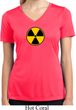 Ladies Fallout Shirt Radiation Symbol Moisture Wicking V-neck Tee