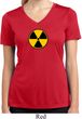 Ladies Fallout Shirt Radiation Symbol Moisture Wicking V-neck Tee