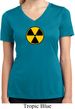 Ladies Fallout Shirt Radiation Symbol Moisture Wicking V-neck Tee