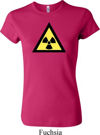 Ladies Fallout Shirt Radioactive Triangle Crewneck Tee T-Shirt