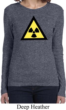 Ladies Fallout Shirt Radioactive Triangle Long Sleeve Tee T-Shirt