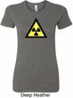Ladies Fallout Shirt Radioactive Triangle Longer Length Tee T-Shirt