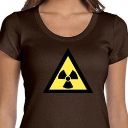 Ladies Fallout Shirt Radioactive Triangle Scoop Neck Tee T-Shirt Ladies Fallout Shirt Radioactive Triangle Scoop Neck Tee T-Shirt