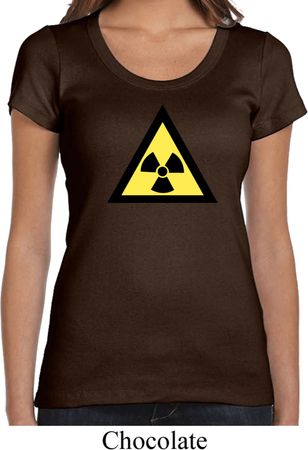 Ladies Fallout Shirt Radioactive Triangle Scoop Neck Tee T-Shirt