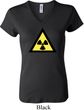 Ladies Fallout Shirt Radioactive Triangle V-neck Tee T-Shirt