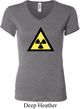Ladies Fallout Shirt Radioactive Triangle V-neck Tee T-Shirt