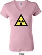 Ladies Fallout Shirt Radioactive Triangle V-neck Tee T-Shirt