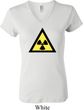 Ladies Fallout Shirt Radioactive Triangle V-neck Tee T-Shirt