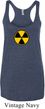 Ladies Fallout Tanktop Radiation Symbol Tri Blend Racerback Tank Top