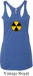 Ladies Fallout Tanktop Radiation Symbol Tri Blend Racerback Tank Top