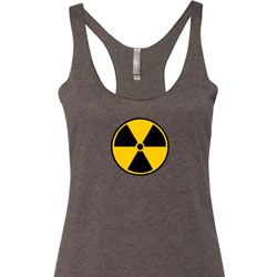 Ladies Fallout Tanktop Radiation Symbol Tri Blend Racerback Tank Top Ladies Fallout Tanktop Radiation Symbol Tri Blend Racerback Tank Top