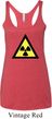 Ladies Fallout Tanktop Radioactive Triangle Tri Blend Racerback Tank