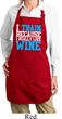 Ladies Fitness Apron I Train For Wine Full Length Apron with Pockets