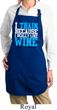 Ladies Fitness Apron I Train For Wine Full Length Apron with Pockets