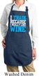 Ladies Fitness Apron I Train For Wine Full Length Apron with Pockets