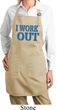 Ladies Fitness Apron I Work Out Full Length Apron with Pockets