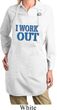 Ladies Fitness Apron I Work Out Full Length Apron with Pockets