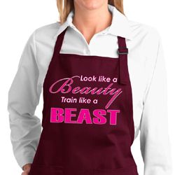 Ladies Fitness Apron Look Like a Beauty Full Length Apron with Pockets Ladies Fitness Apron Look Like a Beauty Full Length Apron with Pockets