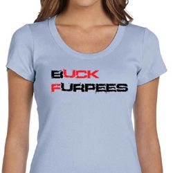 Ladies Fitness Shirt Buck Furpees Scoop Neck Tee T-Shirt