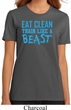 Ladies Fitness Shirt Eat Clean Train Like a Beast Organic Tee T-Shirt