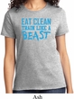 Ladies Fitness Shirt Eat Clean Train Like a Beast Tee T-Shirt