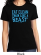 Ladies Fitness Shirt Eat Clean Train Like a Beast Tee T-Shirt