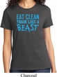 Ladies Fitness Shirt Eat Clean Train Like a Beast Tee T-Shirt